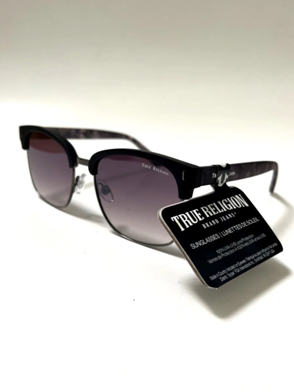 New TRUE RELIGION Classic Sunglasses Frosted Matte Tortoise Acetate